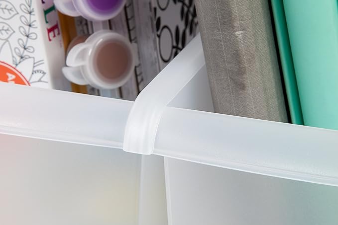 IRIS USA Plastic Book Bin Magazine Holder, Vertical Standing Connecting - Image 6