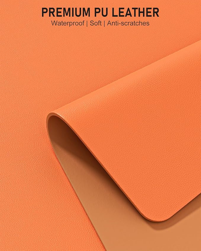 Desk Pad, 23.6" x 13.8" PU Leather Non-Slip Desk Mat Large Mouse Pad - Image 3