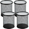 Ameceres 4 Packs Wire Mesh Pencil Holder Metal Pen Cup Desk Pen Organizer Case by Ameceres