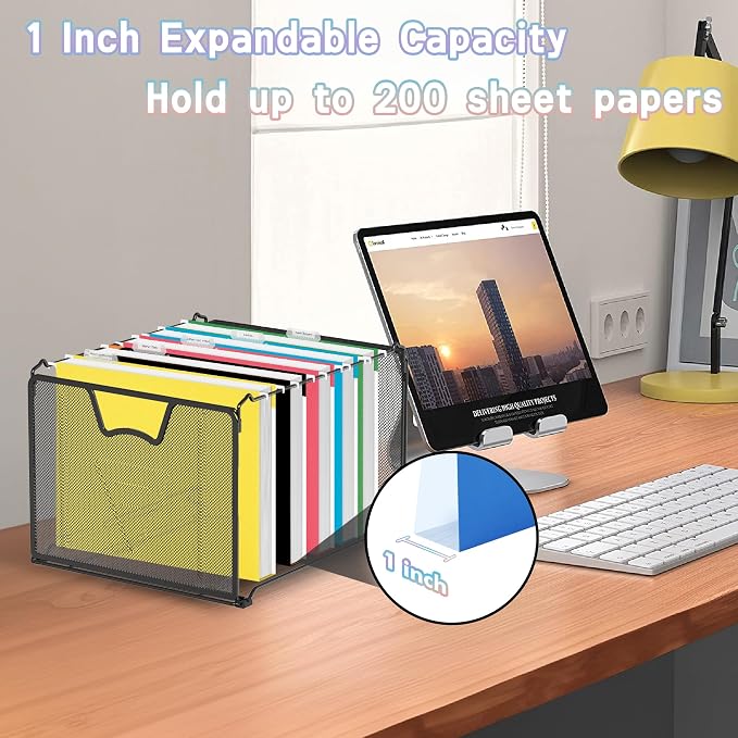 Blue Hanging File Folders, 50 Packs Reinforced Hanging Folders, Designed - Image 5