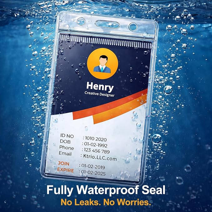 200 Pack Badge Holder, Plastic ID Badge Holder, 2.5" x 3.8" Vertical Name Tag - Image 3