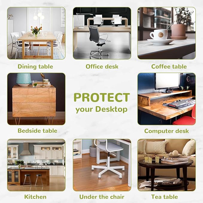 32 x 92 Inch Clear Table Cover Protector, 1.5mm Plastic Table Cover, Waterproof - Image 6