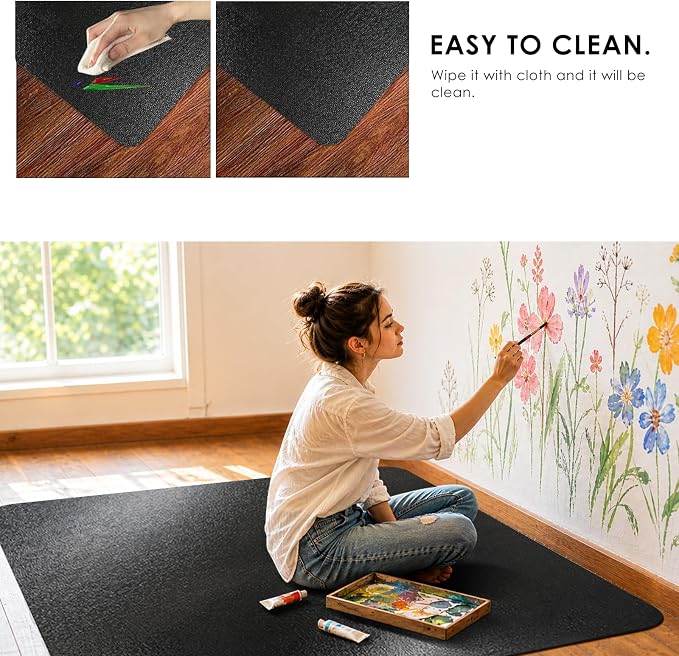 Kuyal Chair mat for Hardwood Floor 44 x 58 inches Rectangle Floor Mats - Image 5