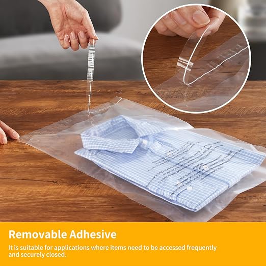 iMailer - 100 Count - 13" x 15" Clear Plastic Poly Bags - Image 3