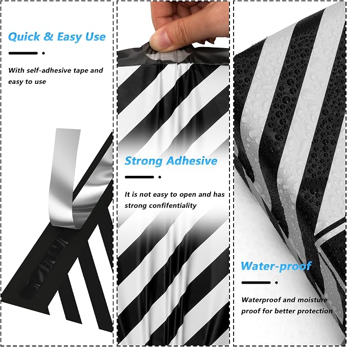 Thank You Poly Mailer 14.5x19 Inch 50 Pcs, Waterproof and Tear-Resistant - Image 3