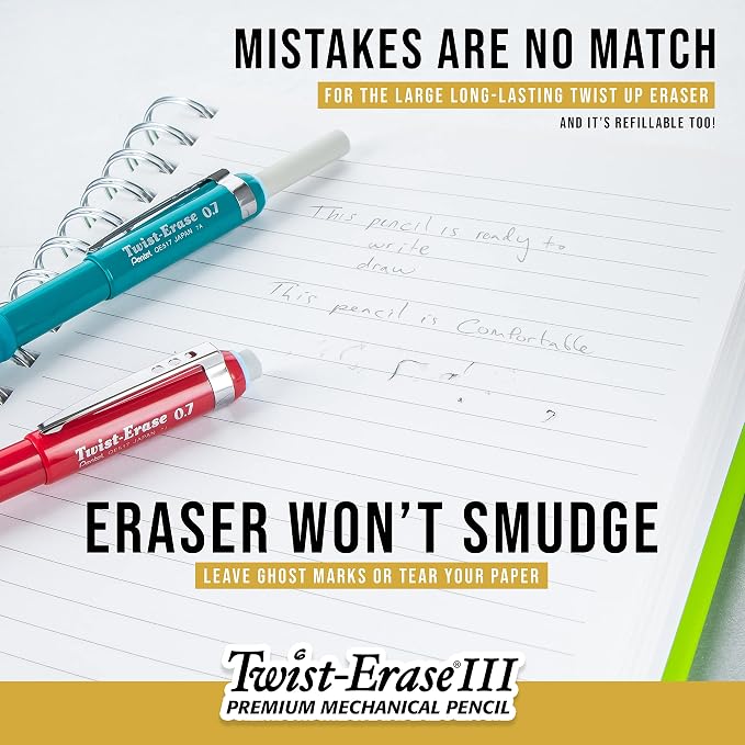 Pentel Twist-Erase III Mechanical Pencil, Medium Line - Image 5