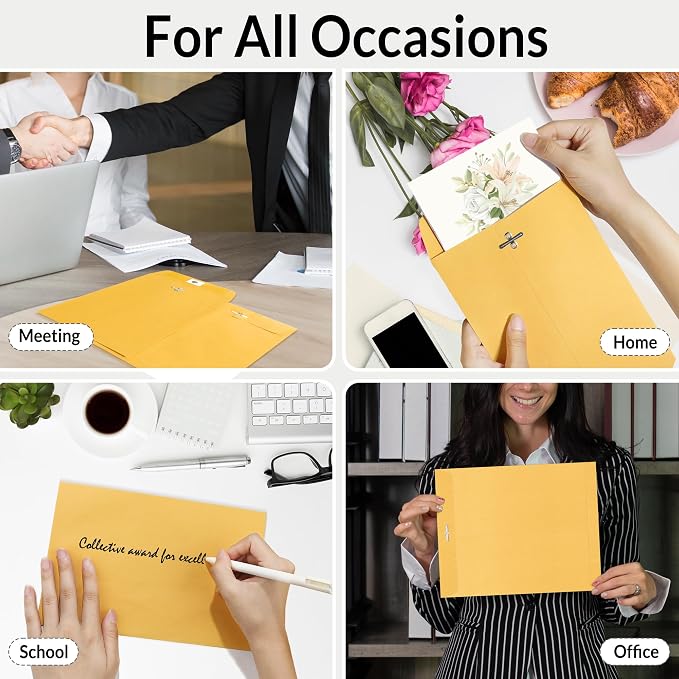 SUNEE Envelops, 6x9 Brown Kraft Envelopes - Image 6