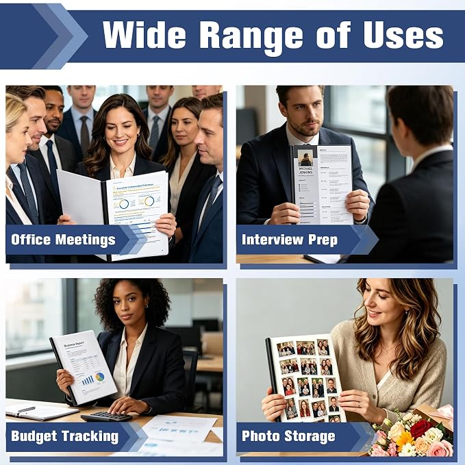 Report Covers with Sliding Bar 5 Packs Clear Report Covers Presentation Folders - Image 7
