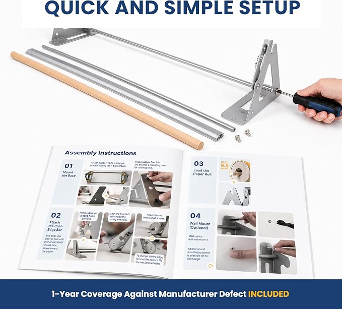 DIY Crew 24 Inch Paper Roll Dispenser and Cutter - Image 8