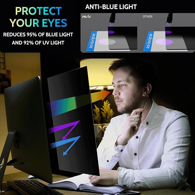 Peslv 22 Inch Privacy Screen for Computer Monitor 16:10 Aspect Ratio, Eye - Image 6