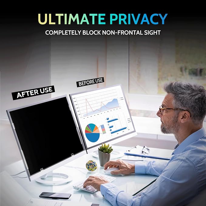 Peslv 22 Inch Privacy Screen for Computer Monitor 16:10 Aspect Ratio, Eye - Image 3