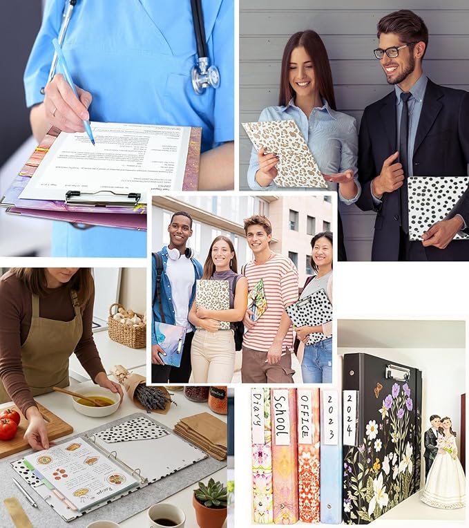 3 Ring Binder 1 Inch for 8.5"x11" Paper, Three Ring Binders - Image 5