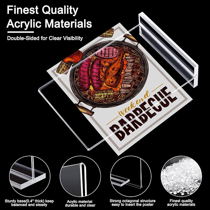 Hoewina Acrylic Sign Stands 4 x 6 Inch 6 Pack - Image 2