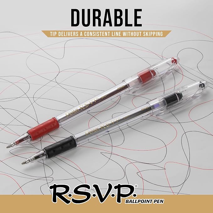 Pentel RSVP Ballpoint Pen, Medium Line, 12 Pack - Image 3