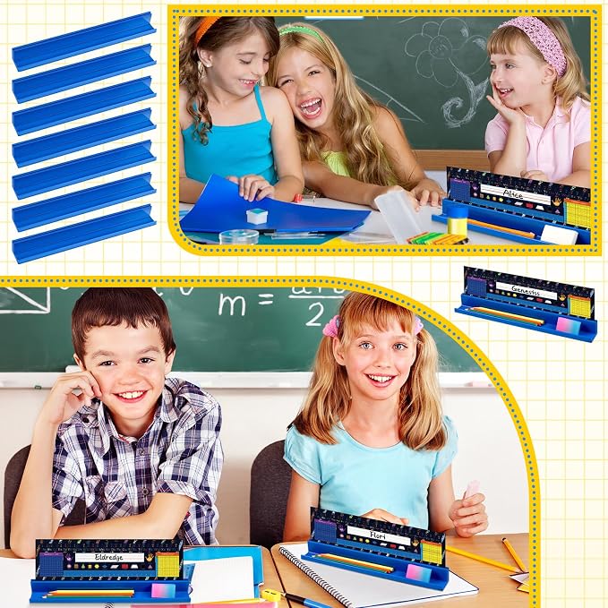 PerKoop 30 Pcs Classroom Desk Name Plates Holder Set Index Cards Storage - Image 7