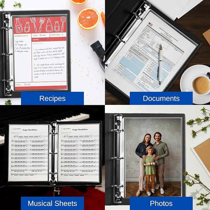 50 Sheet Protectors 8.5 x 11 for 3 Ring Binder, Heavy Duty Clear Page - Image 2