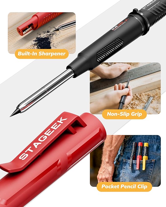STAGEEK 4 Pack Carpenter Pencils - Image 4