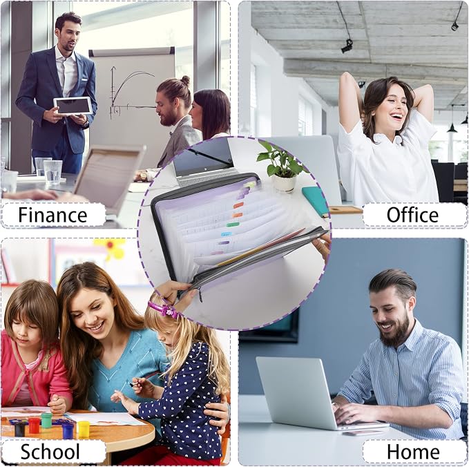 NAFY Expanding File Folders, A4 Letter Size Portable Accordion Expanding File - Image 7