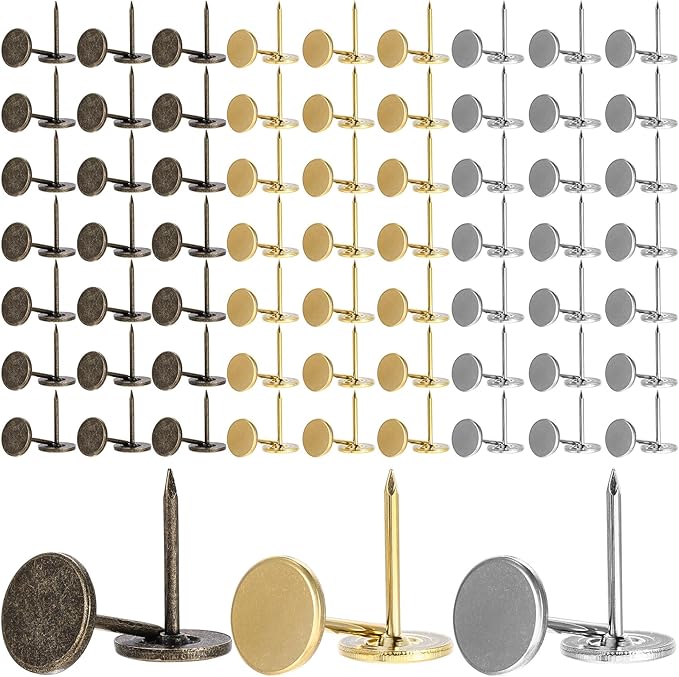 99pcs Metal Thumb Tacks, Heavy Duty Flat Head Push Pins, Upholstery Tacks by Unknown