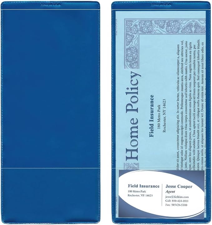 StoreSMART - Metallic Blue Plastic Policy Holders - 100 Pack - INS30MB-100 by StoreSMART