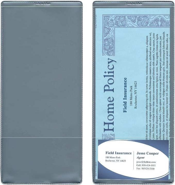 StoreSMART - Silver Plastic Policy Holders - 10 Pack - INS30-S-10 by StoreSMART
