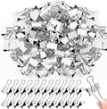 Jetec 100 Pack 0. 75in/19mm White Metal Binder Clips Bulk Medium Reusable Fold by Jetec
