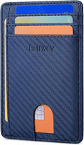 Buffway Slim Minimalist Front Pocket RFID Blocking Leather Wallets by Buffway
