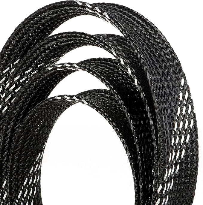 25ft PET Expandable Braided Cable Sleeve 1/3inch Pet Braided Cable Sleeve - Image 2