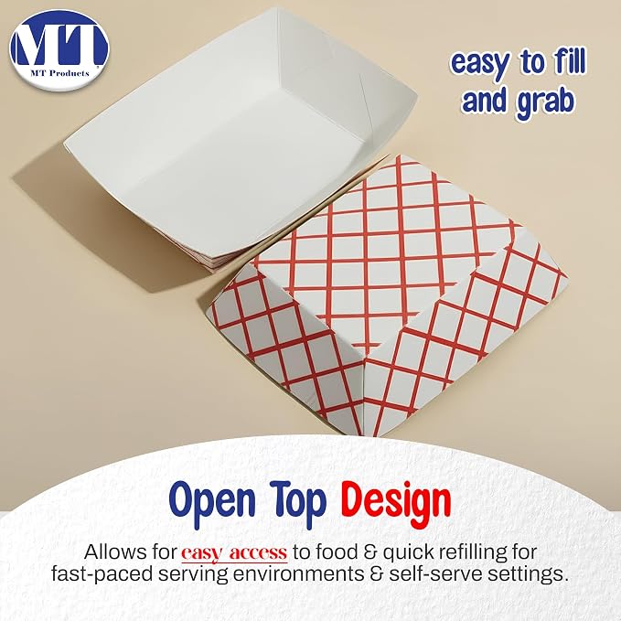 MT Products Plaid Hot Dog Trays 3 lb. - Image 6