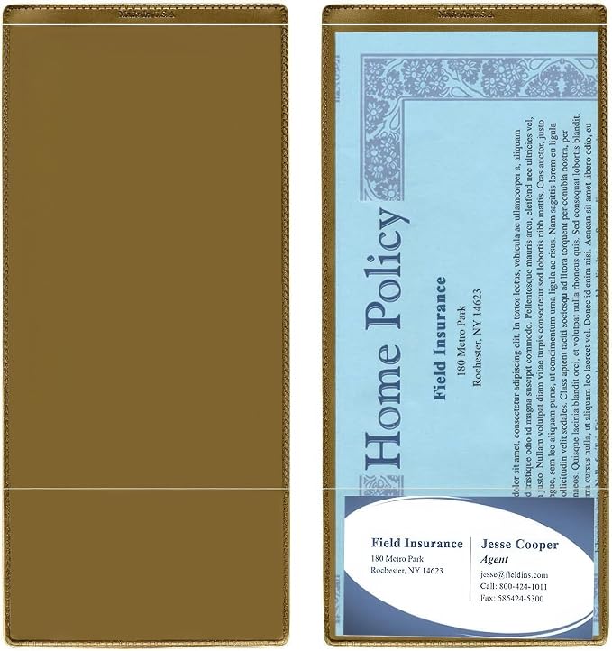 StoreSMART® - Gold Plastic Policy/Lotto Ticket Holders - 200-Pack - by StoreSMART