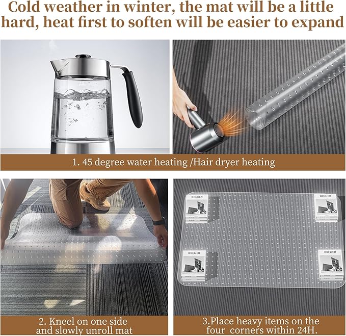 30" X 48" Office Chair Mat for Carpet | Desk Chair Mat for Carpet Floors - Image 7