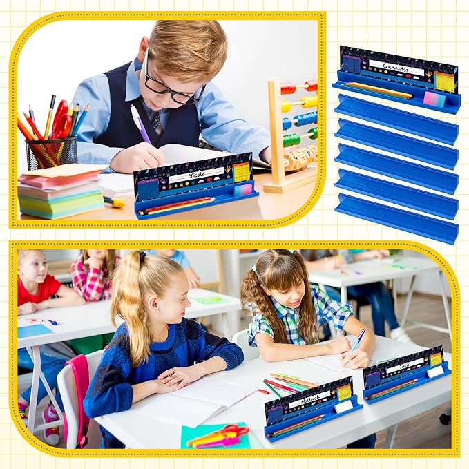 PerKoop 30 Pcs Classroom Desk Name Plates Holder Set Index Cards Storage - Image 4