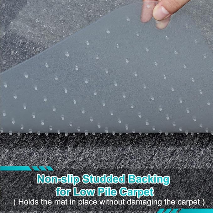 BesWin Office Chair Mat for Carpeted Floors, Easy Glide and Flat Without Curling - Image 3
