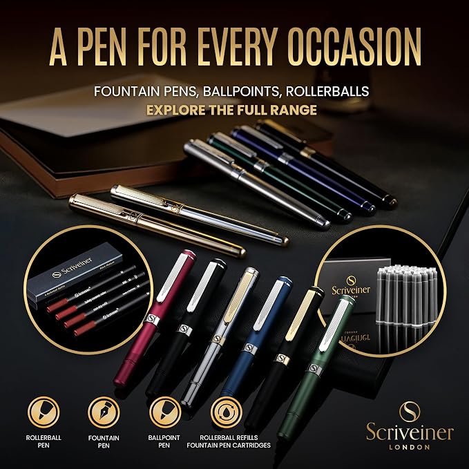 Scriveiner Personalized Black Ballpoint Pen - Image 8