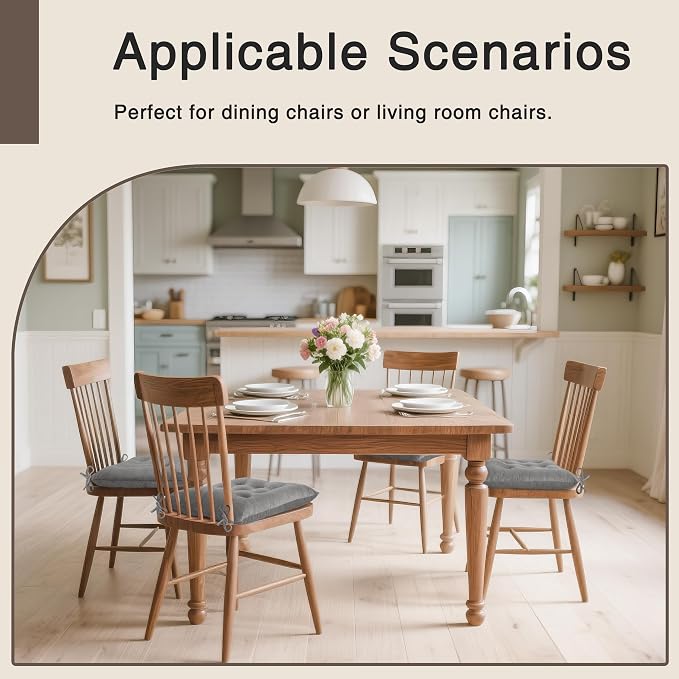 OVOV 6 Pack Chair Cushions for Dining Chairs Soft Seat Cushions for Kitchen - Image 5