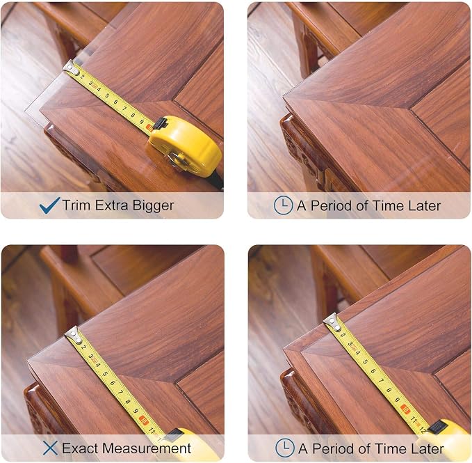 LovePads 1.5mm Thick 36 x 72 Inches Frosted Table Protector, Kitchen Wood - Image 8