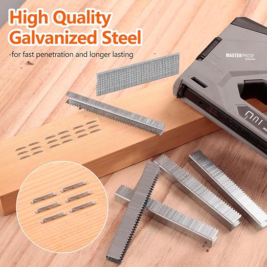 Heavy Duty T50 9/16- inch Length Staples 1420-Count, 3/8 Crown 20 Gauge Beveled - Image 4