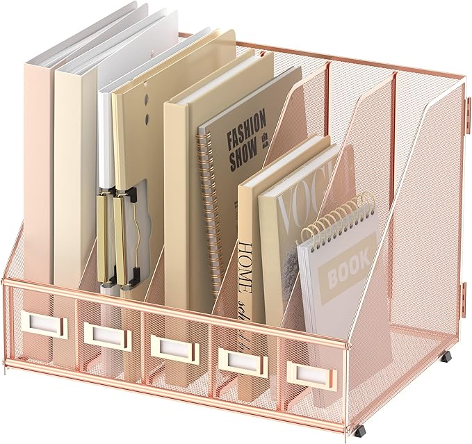 SUPEASY Desk Organizers Metal Desk Magazine File Holder by SUPEASY