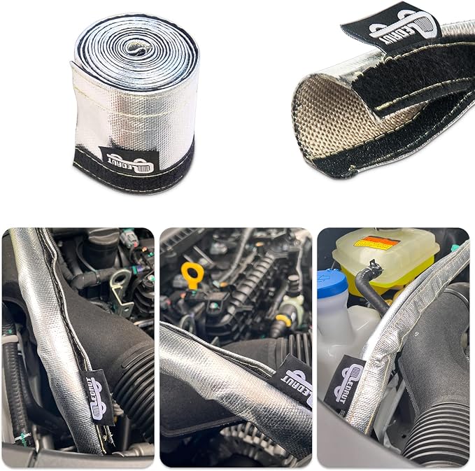 Heat Shroud Aluminized Sleeving Heat Shield fuel line wire heat sleeve - Image 3