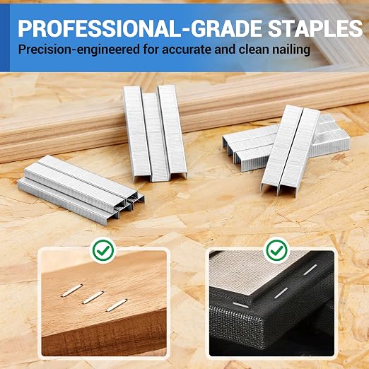 meite JT21 Staples, 1/4 Inch Galvanized Fine Wire Staples - Image 6