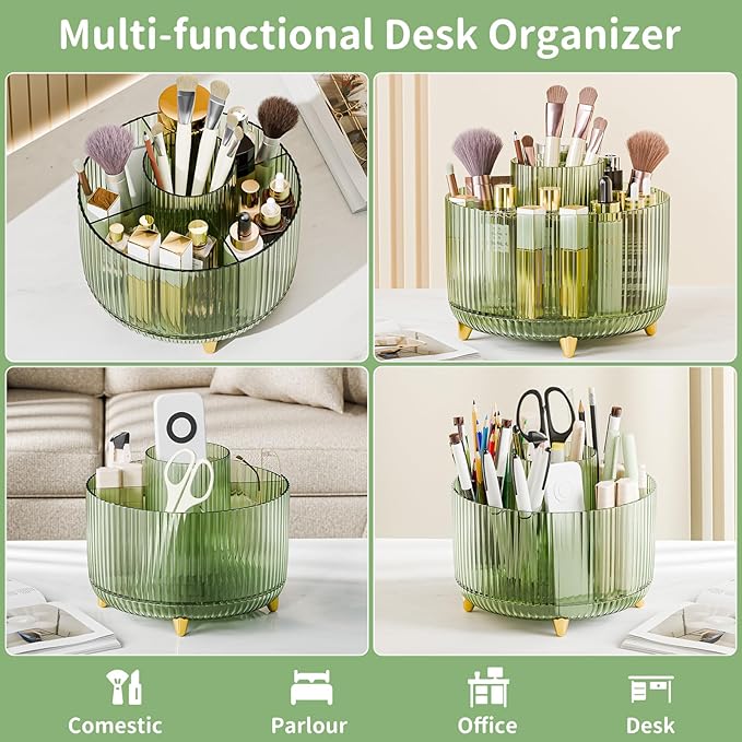 fanado 360° Rotate Makeup Brush Holder Organizer, Makeup Organizers Countertop - Image 3