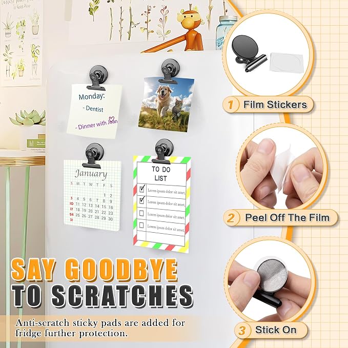 Grtard 12 Pack Magnetic Clips, Fridge Magnets Refrigerator Magnets, Strong - Image 2