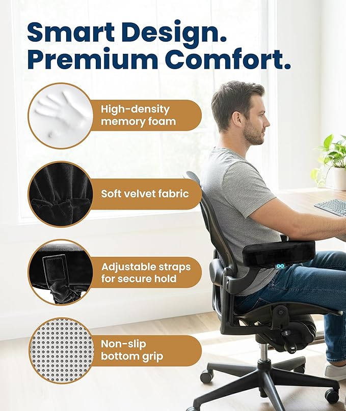 Elevate Series by Everlasting Comfort Office Chair & Wheelchair Arm Pads - Image 5