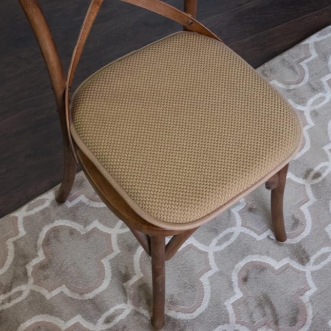Sweet Home Collection Memory Foam Honeycomb Nonslip Back 16" x 16" Chair/Seat - Image 5