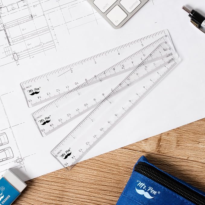 Mr. Pen- Plastic Rulers, 6 Inch, 3 Pack, Easy-to-Read Markings | - Image 6