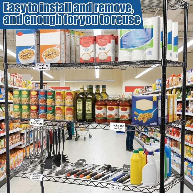 Kathfly 200 Pack Wire Shelf Label Holders Shelf Cable Tags - Image 5