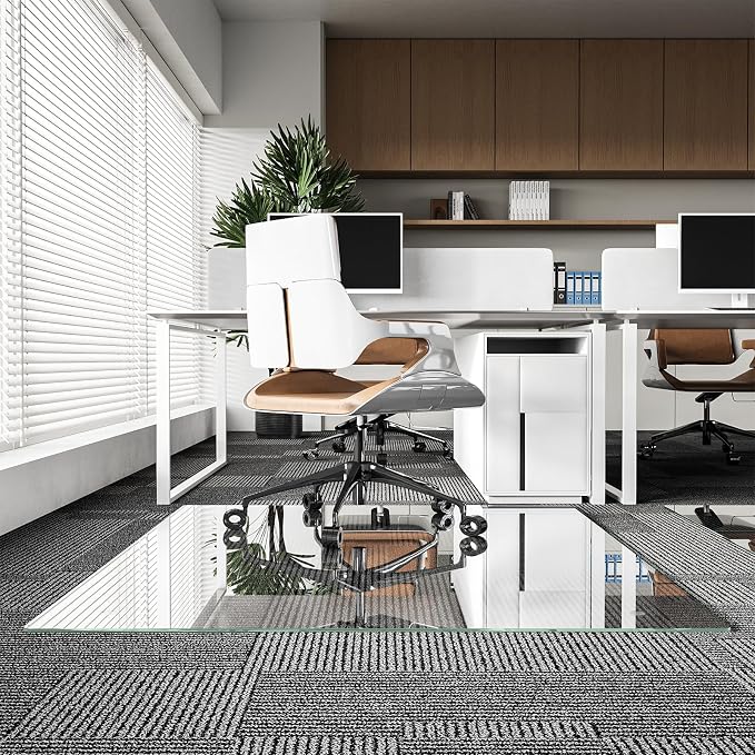 Koonmi Glass Chair Mat for Carpet, Tempered Glass Chair Mat - Image 8