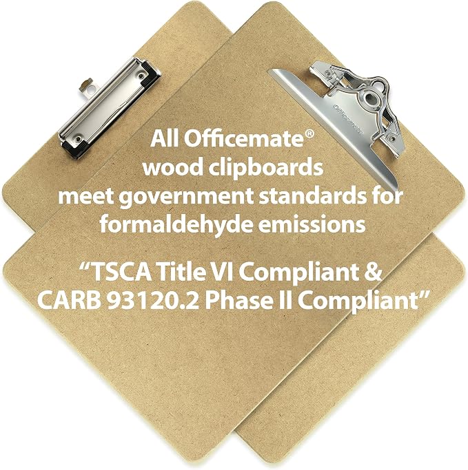 Officemate Recycled Wood Clipboards, Letter Size, Durable Hardboard Writing - Image 7