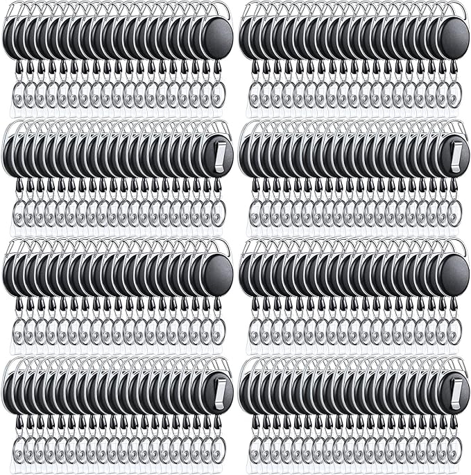 Honoson 270 Pcs Heavy Duty Retractable Badge Reels Batch ID Badge Holder by Honoson