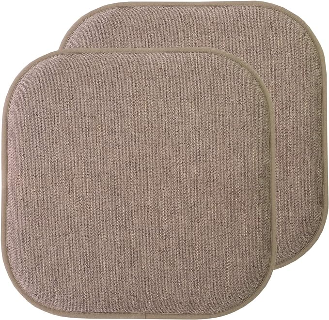 Sweet Home Collection Chair Cushion Memory Foam Pads Honeycomb Pattern Slip Non by SweetHomeCollection